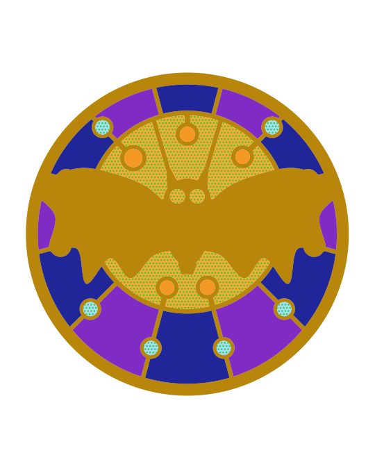 Color map of the Bat over the Harvest Moon pour template